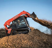 kubota loader dumping dirt