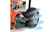 diagram of aim N shoot technology of leaf blower