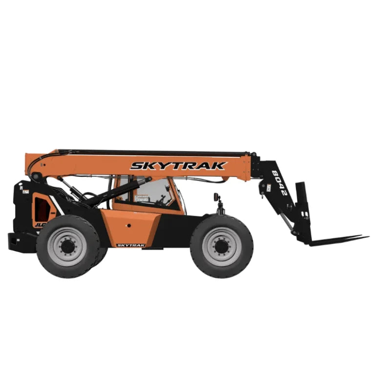 skytrak telehandler facing right with arm stowed