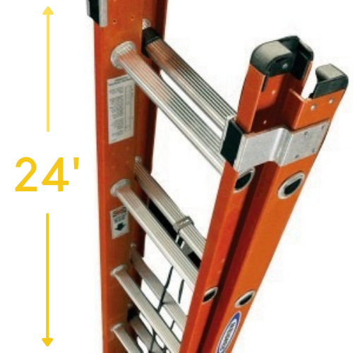Werner Fiberglass Extension Ladder - 24'