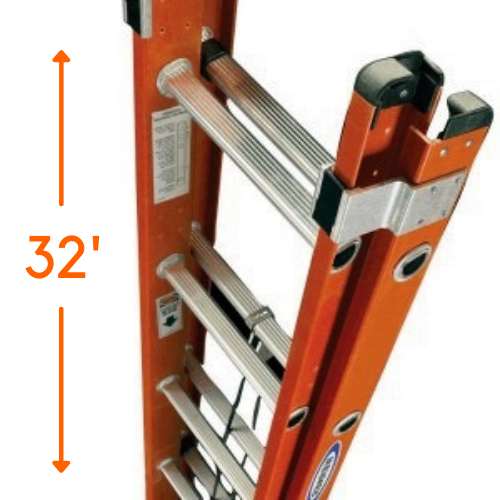 Werner: 32' Fiberglass Extension Ladder