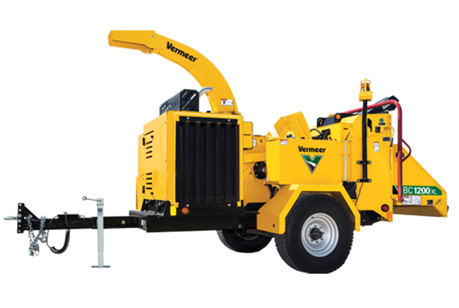 brush and wood chipper side view