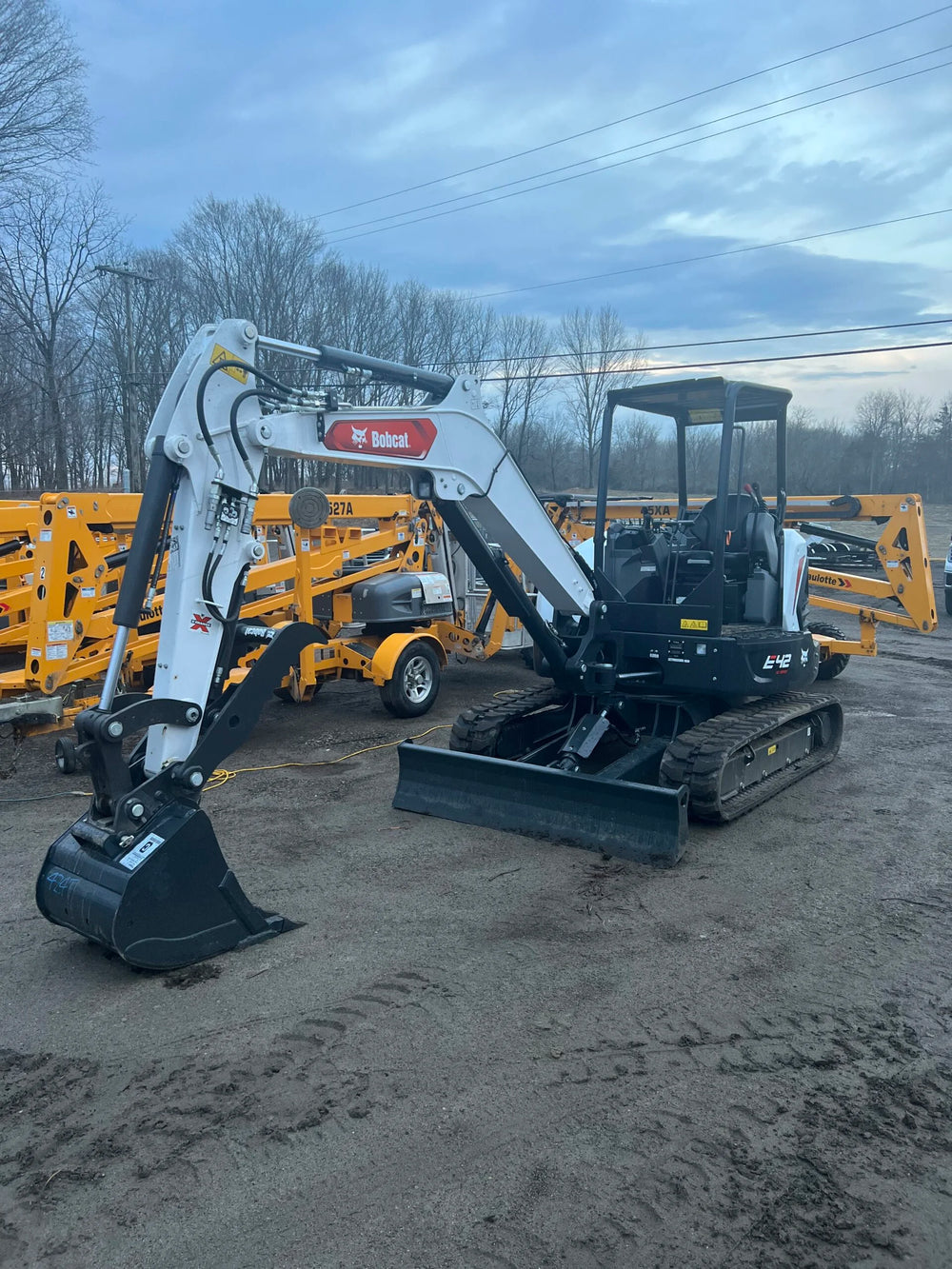 bobcat mini excavator in Ward's Rental yard